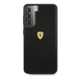 Carcasa Ferrari On Track Perforated compatibila cu Samsung Galaxy S21 Plus, Negru 2 - lerato.ro