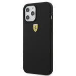 Carcasa Ferrari On Track Liquid Silicone compatibila cu iPhone 12 Pro Max, Negru 3 - lerato.ro