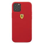 Carcasa Ferrari On Track Liquid Silicone compatibila cu iPhone 12 Pro Max, Rosu 2 - lerato.ro