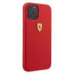 Carcasa Ferrari On Track Liquid Silicone compatibila cu iPhone 12 Pro Max, Rosu 5 - lerato.ro