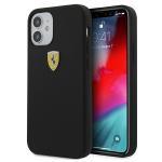 Carcasa Ferrari On Track Liquid Silicone compatibila cu iPhone 12 Mini, Negru 4 - lerato.ro