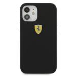 Carcasa Ferrari On Track Liquid Silicone compatibila cu iPhone 12 Mini, Negru 2 - lerato.ro