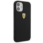 Carcasa Ferrari On Track Liquid Silicone compatibila cu iPhone 12 Mini, Negru 5 - lerato.ro