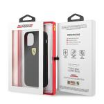 Carcasa Ferrari On Track Liquid Silicone compatibila cu iPhone 12 Mini, Negru 10 - lerato.ro