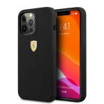 Carcasa Ferrari Silicone Metal Logo cu MagSafe compatibila cu iPhone 13 Pro / 13, Negru 4 - lerato.ro