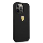 Carcasa Ferrari Silicone Metal Logo cu MagSafe compatibila cu iPhone 13 Pro / 13, Negru 5 - lerato.ro