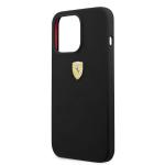 Carcasa Ferrari Silicone Metal Logo cu MagSafe compatibila cu iPhone 13 Pro / 13, Negru 7 - lerato.ro
