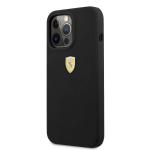 Carcasa Ferrari Silicone Metal Logo cu MagSafe compatibila cu iPhone 13 Pro Max, Negru 3 - lerato.ro