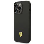 Carcasa Ferrari Silicone Metal Logo cu Magsafe compatibila cu iPhone 14 Pro Max, Negru 4 - lerato.ro