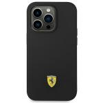 Carcasa Ferrari Silicone Metal Logo cu Magsafe compatibila cu iPhone 14 Pro Max, Negru 2 - lerato.ro