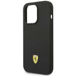 Carcasa Ferrari Silicone Metal Logo cu Magsafe compatibila cu iPhone 14 Pro Max, Negru 8 - lerato.ro