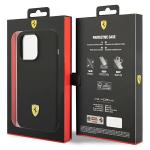 Carcasa Ferrari Silicone Metal Logo cu Magsafe compatibila cu iPhone 14 Pro Max, Negru 10 - lerato.ro