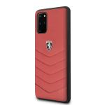 Carcasa Ferrari Heritage Quilted compatibila cu Samsung Galaxy S20 Plus, Rosu 3 - lerato.ro