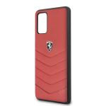 Carcasa Ferrari Heritage Quilted compatibila cu Samsung Galaxy S20 Plus, Rosu 4 - lerato.ro