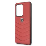 Carcasa Ferrari Heritage Quilted compatibila cu Samsung Galaxy S20 Ultra, Rosu 4 - lerato.ro