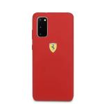 Carcasa Ferrari Hardcase Silicone compatibila cu Samsung Galaxy S20, Rosu 2 - lerato.ro