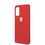 Carcasa Ferrari Hardcase Silicone compatibila cu Samsung Galaxy S20, Rosu 6 - lerato.ro