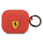 Carcasa Ferrari Silicone compatibila cu Apple AirPods 3, Rosu 2 - lerato.ro