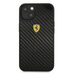 Carcasa Ferrari On Track Real Carbon compatibila cu iPhone 13 Mini, Negru 2 - lerato.ro