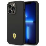 Carcasa Ferrari Silicone Metal Logo compatibila cu iPhone 14 Pro, Negru 4 - lerato.ro