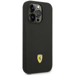 Carcasa Ferrari Silicone Metal Logo compatibila cu iPhone 14 Pro, Negru 5 - lerato.ro