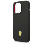 Carcasa Ferrari Silicone Metal Logo compatibila cu iPhone 14 Pro, Negru 7 - lerato.ro