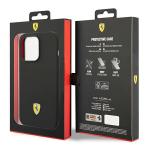Carcasa Ferrari Silicone Metal Logo compatibila cu iPhone 14 Pro, Negru 9 - lerato.ro