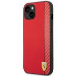 Carcasa Ferrari On Track Stripe compatibila cu iPhone 14 Plus / 15 Plus, Rosu 3 - lerato.ro