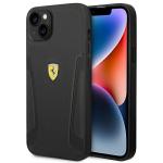 Carcasa Ferrari Leather Stamp Sides compatibila cu iPhone 14 Plus / 15 Plus, Negru 4 - lerato.ro