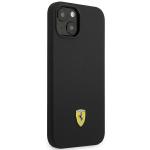 Carcasa Ferrari Silicone Metal Logo compatibila cu iPhone 14 Plus / 15 Plus, Negru 5 - lerato.ro