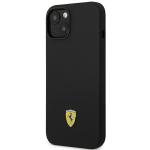 Carcasa Ferrari Silicone Metal Logo compatibila cu iPhone 15 / 14 / 13, Negru 3 - lerato.ro