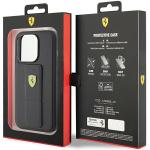 Carcasa Ferrari Grip Stand Metal Logo compatibila cu iPhone 15 Pro, Negru 10 - lerato.ro