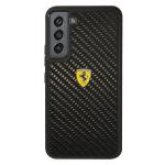 Carcasa Ferrari On Track Real Carbon Fiber compatibila cu Samsung Galaxy S22 Plus, Negru 2 - lerato.ro