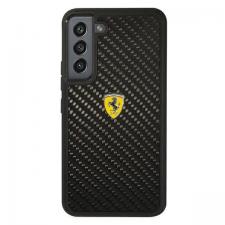 Carcasa Ferrari On Track Real Carbon Fiber compatibila cu Samsung Galaxy S22 Plus, Negru