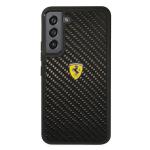 Carcasa Ferrari On Track Real Carbon Fiber compatibila cu Samsung Galaxy S22, Negru 2 - lerato.ro