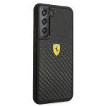 Carcasa Ferrari On Track Real Carbon Fiber compatibila cu Samsung Galaxy S22, Negru 5 - lerato.ro