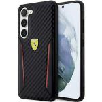 Carcasa Ferrari Carbon Contrast Edges compatibila cu Samsung Galaxy S23 Plus, Negru 4 - lerato.ro