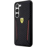 Carcasa Ferrari Carbon Contrast Edges compatibila cu Samsung Galaxy S23 Plus, Negru 3 - lerato.ro
