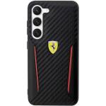 Carcasa Ferrari Carbon Contrast Edges compatibila cu Samsung Galaxy S23 Plus, Negru 2 - lerato.ro
