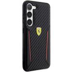 Carcasa Ferrari Carbon Contrast Edges compatibila cu Samsung Galaxy S23 Plus, Negru 5 - lerato.ro