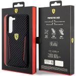 Carcasa Ferrari Carbon Contrast Edges compatibila cu Samsung Galaxy S23 Plus, Negru 9 - lerato.ro