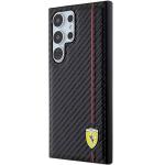 Carcasa Ferrari Carbon Printed Line compatibila cu Samsung Galaxy S24 Ultra, Negru 3 - lerato.ro