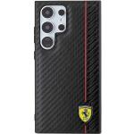 Carcasa Ferrari Carbon Printed Line compatibila cu Samsung Galaxy S24 Ultra, Negru 2 - lerato.ro