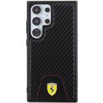 Carcasa Ferrari Carbon Stitched Bottom compatibila cu Samsung Galaxy S24 Ultra, Negru 2 - lerato.ro