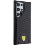 Carcasa Ferrari Carbon Stitched Bottom compatibila cu Samsung Galaxy S24 Ultra, Negru 5 - lerato.ro