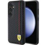 Carcasa Ferrari Carbon Printed Line compatibila cu Samsung Galaxy S24 Plus, Negru 4 - lerato.ro
