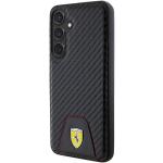 Carcasa Ferrari Carbon Stitched Bottom compatibila cu Samsung Galaxy S24 Plus, Negru 3 - lerato.ro