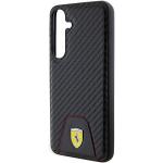 Carcasa Ferrari Carbon Stitched Bottom compatibila cu Samsung Galaxy S24 Plus, Negru 7 - lerato.ro