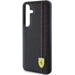 Carcasa Ferrari Carbon Printed Line compatibila cu Samsung Galaxy S24, Negru 7 - lerato.ro