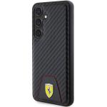 Carcasa Ferrari Carbon Stitched Bottom compatibila cu Samsung Galaxy S24, Negru 3 - lerato.ro